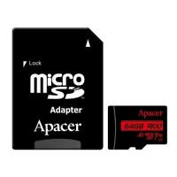 Apacer R100 MicroSDXC UHS-I U1 64GB Class-10 Memory Card with Adapter